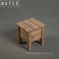 Mayco Vintage Antique Small Wood Stool for Living Room